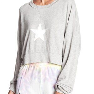 Wildfox All-Star Nella Cropped Sweatshirt Size Medium